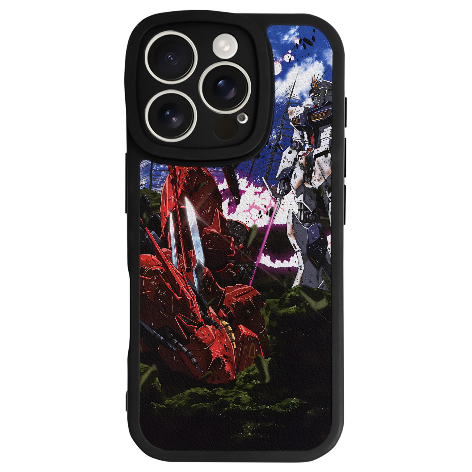 （画像用） 機動戦士ガンダム Mobile Suit Gundam 【iPhone 16シリーズ対応】シリコンスマホケース（レザー調） 材質：シリコン